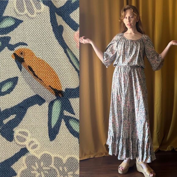 American Vintage Dresses & Skirts - Vintage 1970s Silk Prairie Skirt Set, Small